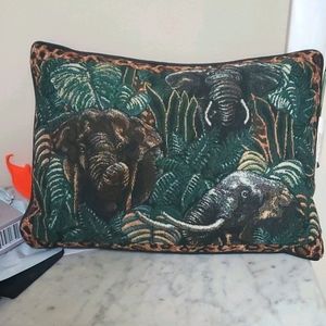 DONATING 3/21 Decorative pillow, jungle themed with elephants